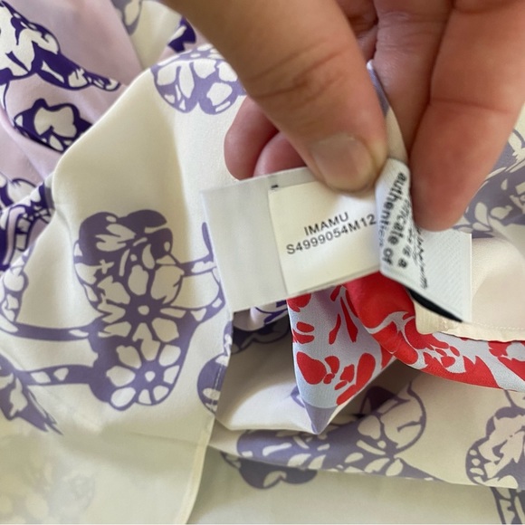 diane von furstenberg dvf imamu draped printed silk blouse - Picture 5 of 6